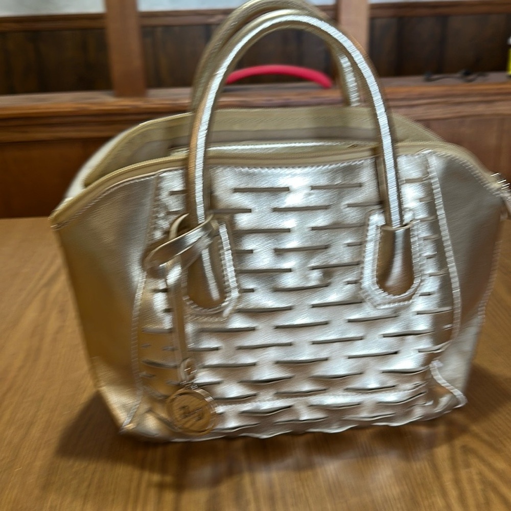 Gold Woven Handbag